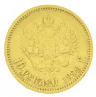 Orosz Birodalom 1899. 10R Au "II. Miklós" (8,56g/0.900) T:2 / 
Russian Empire 1899. 10 Ru...