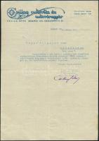 1945 Csillag cukorka és cukorárugyár díszes fejléces számla, 29x21 cm