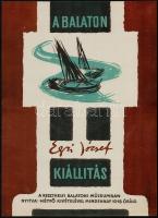 1962 A Balaton, Egri József kiállítás a keszthelyi Balaton Múzeumban, 39x28 cm