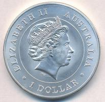 Ausztrália 2015. 1$ "II. Erzsébet / Ausztrál tölcsérhálós pók" (1oz/0.999) T:BU Australia ...