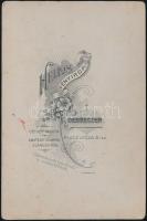 cca 1910-1930 Gyerekek apával, keményhátú fotó, Helios fényirda Debrecen, 16,5×11 cm