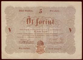 1848. 5Ft "Kossuth bankó" barna alaptípus T:II