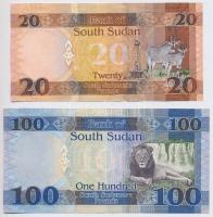 Dél-Szudán 2015. 20Ł + 100Ł T:II-III
South Sudan 2015. 20 Pounds + 100 Pounds C:XF-F