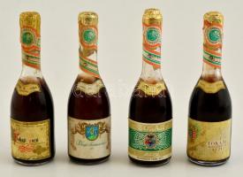 1966 4 db 0,1 l-es Tokaji ital: 4 puttonyos aszú, 3 puttonyos aszú, 4 puttonyos muskotályos, édes szamorodni