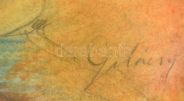 Gulácsy jelzéssel: Női portré. Pasztell, papír, üvegezett keretben, 31×27 cm