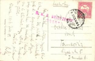 Orsova, látkép. Hutterer G. kiadása / general view + piros K.u.K. cenzúra bélyegző