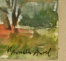 Bernáth jelzéssel: Vízpart. Akvarell, papír, üvegezett keretben, 24×33 cm