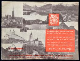 1933, 1937 WIPA és Belgrádi filatéliai kiállítás képes prospektusa / 1933, 1938 WIPA and Beograd Philatelic Exhibition 2 booklets with many pictures. 40p, 38p.