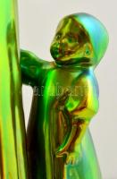 Zsolnay kenyérszelő anya, eozin mázas, jelzett (Sinkó András), m: 31 cm