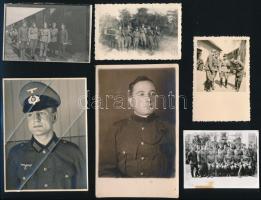 cca 1910-1940 23 db különféle katonai fotó (életképek, csoportképek, stb.), egy részük feliratozva, különböző méretben