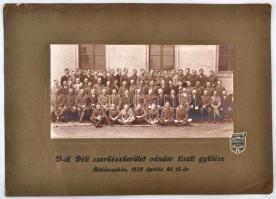 1928 5. déli cserkészkerület vándor tiszti gyűlése, csoportkép, Róna Károly békéscsabai műterméből, ...