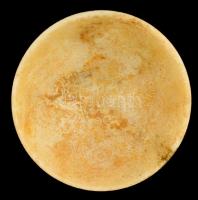 Kínai alabástrom ivócsésze, mintákkal, alján jelzéssel / Chinese alabaster bowl with patterns d: 11 ...