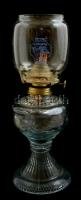 Üvegtestű petróleum lámpa, m: 26 cm