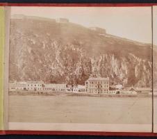 cca 1870-1880 "Panorama von Budapest", budapesti panoráma a pesti rakpartról, Klösz György...