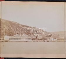 cca 1870-1880 "Panorama von Budapest", budapesti panoráma a pesti rakpartról, Klösz György...