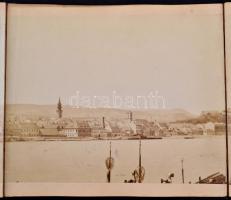 cca 1870-1880 "Panorama von Budapest", budapesti panoráma a pesti rakpartról, Klösz György...