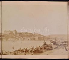 cca 1870-1880 "Panorama von Budapest", budapesti panoráma a pesti rakpartról, Klösz György...