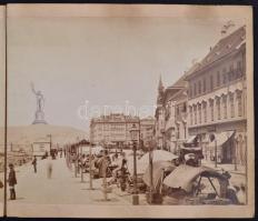 cca 1870-1880 "Panorama von Budapest", budapesti panoráma a pesti rakpartról, Klösz György...