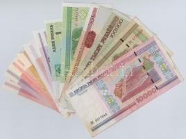 Fehéroroszország 1992. 50k + 5R + 50R + 100R + 1998. 5000R + 1996. 100.000R + 2000. 1R + 10R + 50R +...