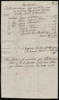 1796 Eördög István debreceni gyógyszerész részletes számlája gróf Wartensleben Károly részére, melyet nevelője Teleki László fizetett ki