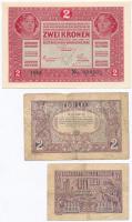 Románia 1937. 2L  rajta hamis felülbélyegzés + 1938. 1L + Magyarország 1917. 2K hamis román felülbél...