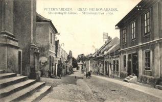 Újvidék, Novi Sad; Pétervárad (Petrovaradin), Strossmayer Gasse / Strosmajerova ulica / utcakép / street view (EK)