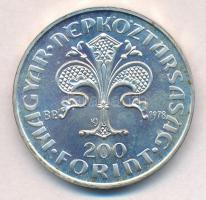 1978. 200Ft Ag "Első magyar aranyforint" T:BU 
Adamo EM56