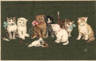 Cats. Meissner & Buch Künstler-Postkarten Serie Hunde & Katzen (r)