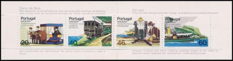 Madeirai szállítóeszközök (II.) bélyegfüzet, Madeira means of transport (II.) stamp booklet