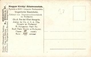 MÁV XII. osztályú (377 sorozatú) IIIa C-jellegű 5425. gőzmozdonya. Gőzmozdony Szaklap kiadása / Hung...