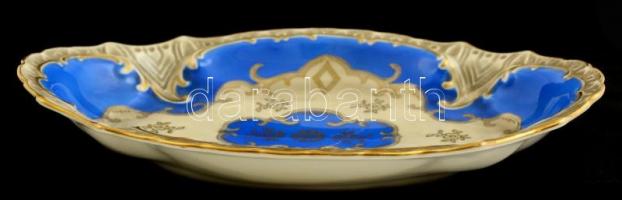 Lippelsdorf asztali dísztál, matricás,  jelzett, hibátlan, 25x16x3,5 cm