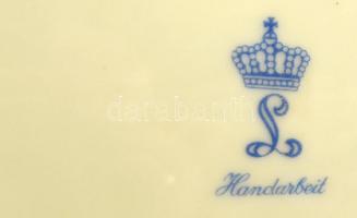 Lippelsdorf asztali dísztál, matricás,  jelzett, hibátlan, 25x16x3,5 cm