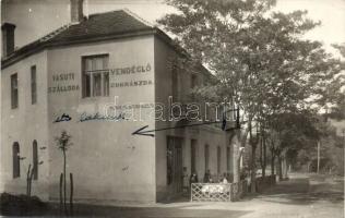1933 Keszthely, Vasúti szálloda, vendéglő és cukrászda. photo