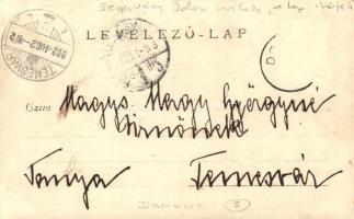 1902 Domony, Segesváry Ödön kúria, kastély. Segesváry Ödön levele. photo