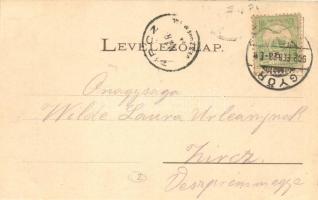 Győr, Arany János utca, Blau Ede üzlete. Berecz Victor kiadása