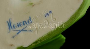 Herendi rózsa, kézzel festett, jelzett, hibátlan, 7×7 cm