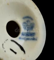 Aquincum angyalkás gyertyatartó, kézzel festett, hibátlan, jelzett, m:8 cm