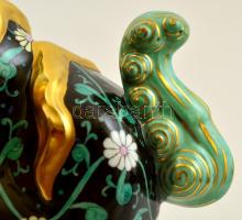 Herendi kínai kapuőrző oroszlán, kézzel festett, jelzett, hibátlan, eredeti dobozában, m: 15 cm / He...