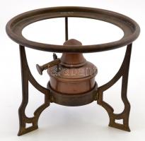 Szecessziós teamelegítő készlet, pótolt, sérült üveggel, 4 db