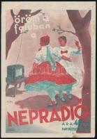 cca 1940 Néprádió. reklám nyomtatvány 14x10 cm