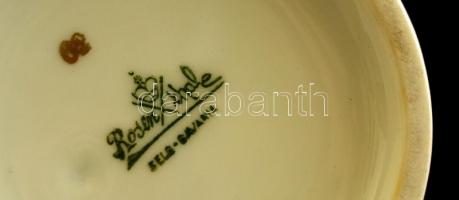 Rosenthal virágmintás váza, matricás, kopásnyomokkal, jelzett, m: 21 cm