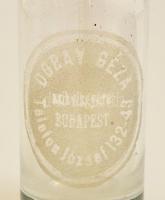 Kont Oszkár / Dobay Géza Budapest régi szódásüveg, m: 20 cm