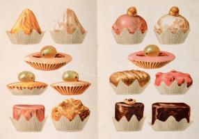 Hegyesi József: A legújabb házi cukrászat kézikönyve. Bp., 1893, szerzői kiadás. Színes táblával és ...