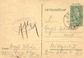 1944 Zsidó KMSZ (közérdekű munkaszolgálatos) levele a selypi munkatáborból / WWII Letter from a Jewish labor serviceman in the labor camp of Selyp. Judaica
