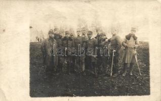 ~1914-1918. Osztrák-Magyar katonák csoportképe / Austro-Hungarian soldiers, WWI-era group photo (EK)