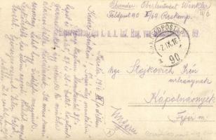 1916 Osztrák-magyar tüzér üteg munkában a harctéren / K.u.K. soldiers and artillery at work on the b...