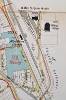 1929 Budafok rendezett tanácsú város határának általános térképe, felmérte és térképezte Szesztay Sá...