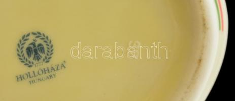 Hollóházi pálinkás palack dugóval, matricás, jelzett, hibátlan, m:21,5 cm