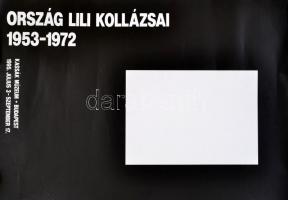 1995 Kassák Múzeum Ország Lili kollázsai kiállítás plakát, alján apró szakadás, 67x45 cm