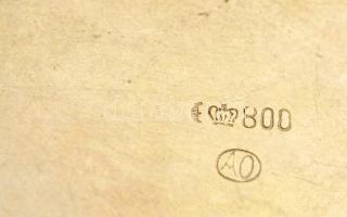 Ezüst (Ag) doboz, préselt szüreti jelenettel, jelzett, 11,5×7 cm, nettó:177 g / Silver box, hallmark...